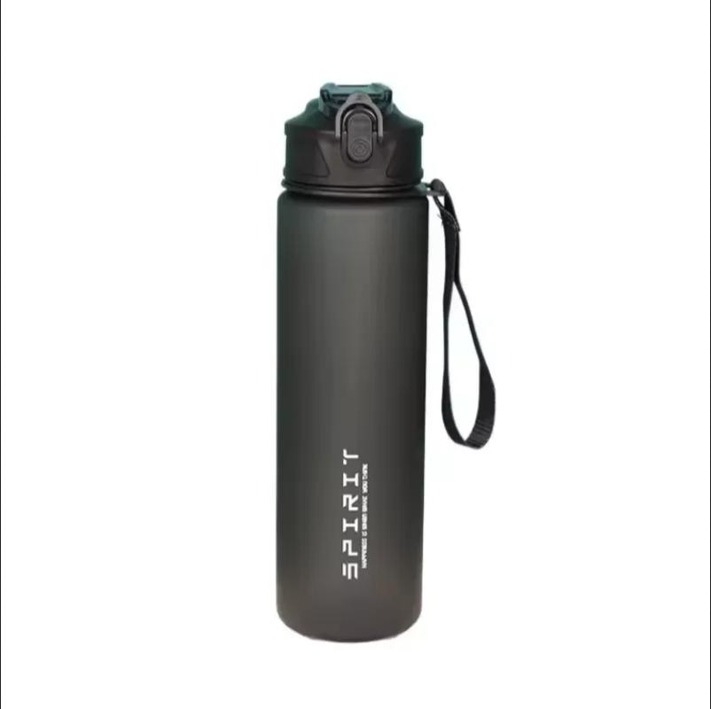 750ML Leak-Proof Sports Water Bottle with Straw and Carrying Loop BPA-Free Portable Mug with Seal Lid for Fitness Camping