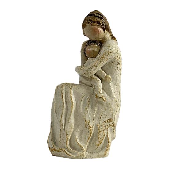 Yousheng Mother Daughter Figurine, Hand-Carved Resin Memorial Statue, Mom Birthday Gift from Daughter, Sentimental Birthday Gift for Mother, Sculpture