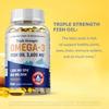 Capsules d'huile de poisson concentrée des grands fonds, contenant des suppléments nutritionnels doubles EPA et DHA, adaptées aux adultes.