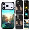 Nature Camping Art Phone Case for iPhone 17 16 15 Pro Max Air 14 13 12 11 Plus Shockproof Capa Cover