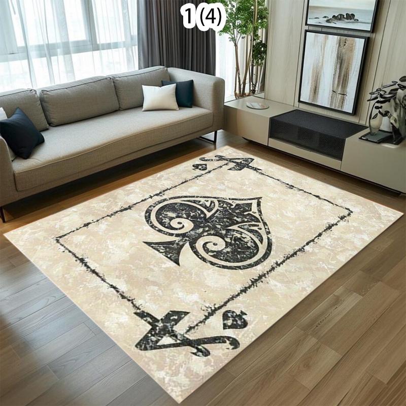 

Make Old Poker Card Printed Carpet Red Peach A Printed Carpet Bedroom Living Room Kitchen Decoration Rug 40X60cm