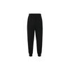 Fila Solid Color Logo Mid-Waist Cuffed Knit Sports Pants Men Bottoms Deep-Black F11M415601F-BK
