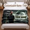 Jude Bellingham Printed Flannel Blanket Custom Name Text Soft Warm Throw For Bedroom Holiday Gift