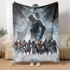 Coperta stampata con tema Assassin's Creed - Perfetta per divano, letto, viaggi e uso all'aperto | Lavabile in lavatrice, accogliente e resistente.