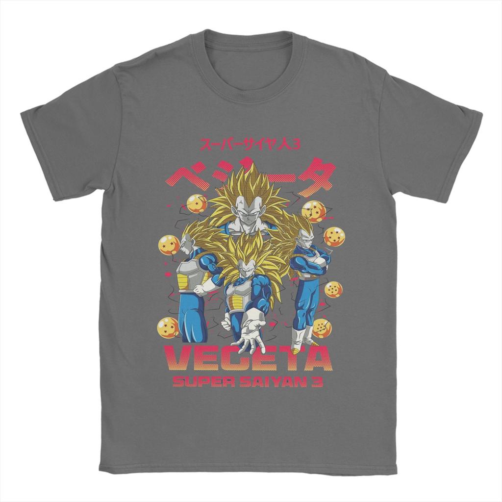 Casual D-Dragon Ball Z Vegeta T-Shirts Men Round Neck Cotton T Shirt Short Sleeve Tees Summer Clothes