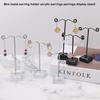 Hoop Hanger Stud Earring Metal Arcrylic Jewelry Organizer Girls Women Rack Convenient Display Stand Holder Container