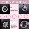2 Pack Car Engine Start Stop Decoration Ring Pink, Crystal Decorative Ring Sticker Car Interior Accessories for Women, Automotive Pushbutton Switches