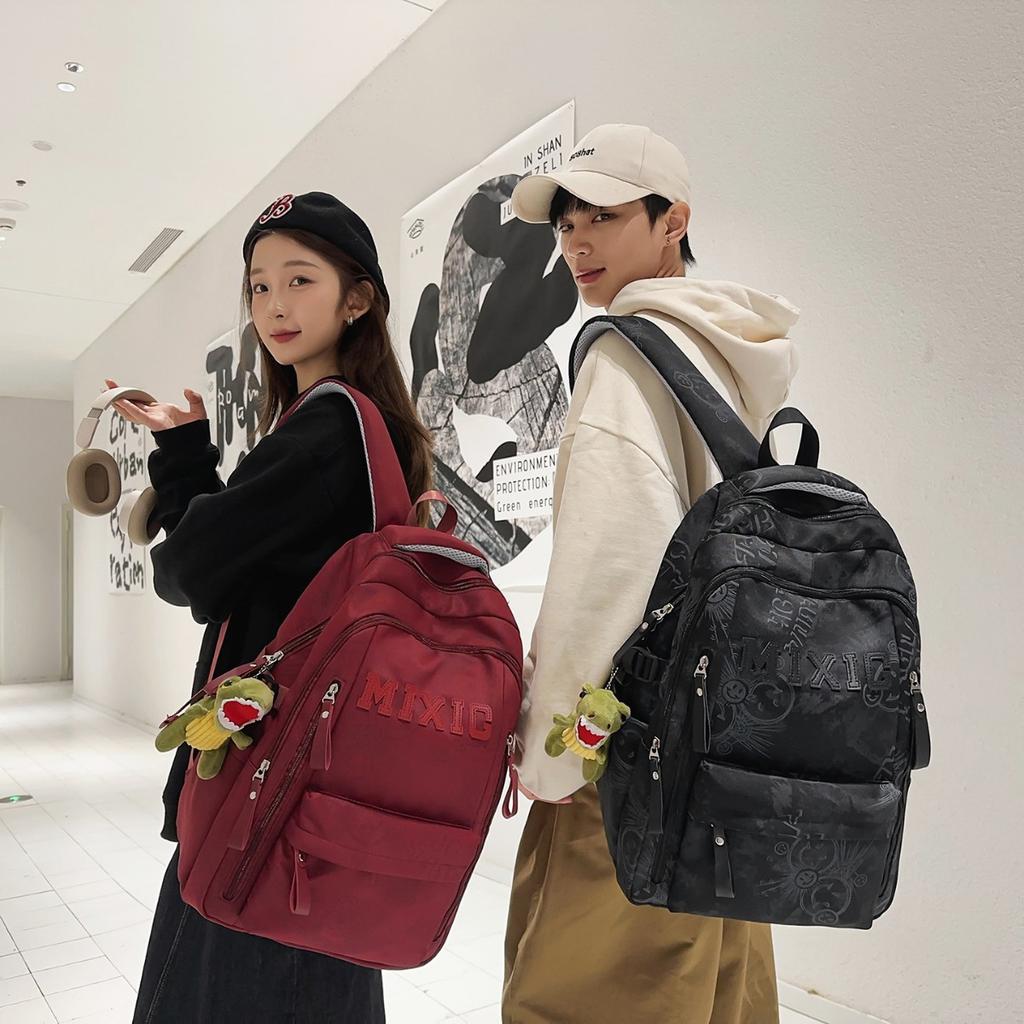 Schoolbag trendy school bag male high school student female graffiti junior high school student backpack college student large capacity lightweight