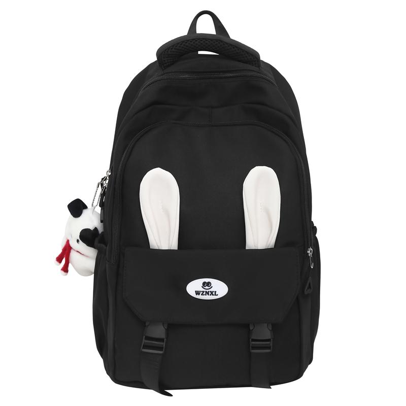 

Милый рюкзак женский рюкзак большой емкости студенческий школьный ранец чёрный