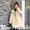 Women's 2026 Navy Collar Medium Wool Coat – Korean Academic A-Line Style, Petite Fit, Single-Breasted.
