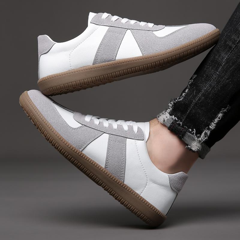 Men's Retro Fashion All-match Small White Shoes Sneakers German Training Shoes Forrest Gump Shoes Casual Men's Shoes