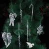 Green Transparent Christmas Ornament S-shaped Hanging Hook for Tree Decoration