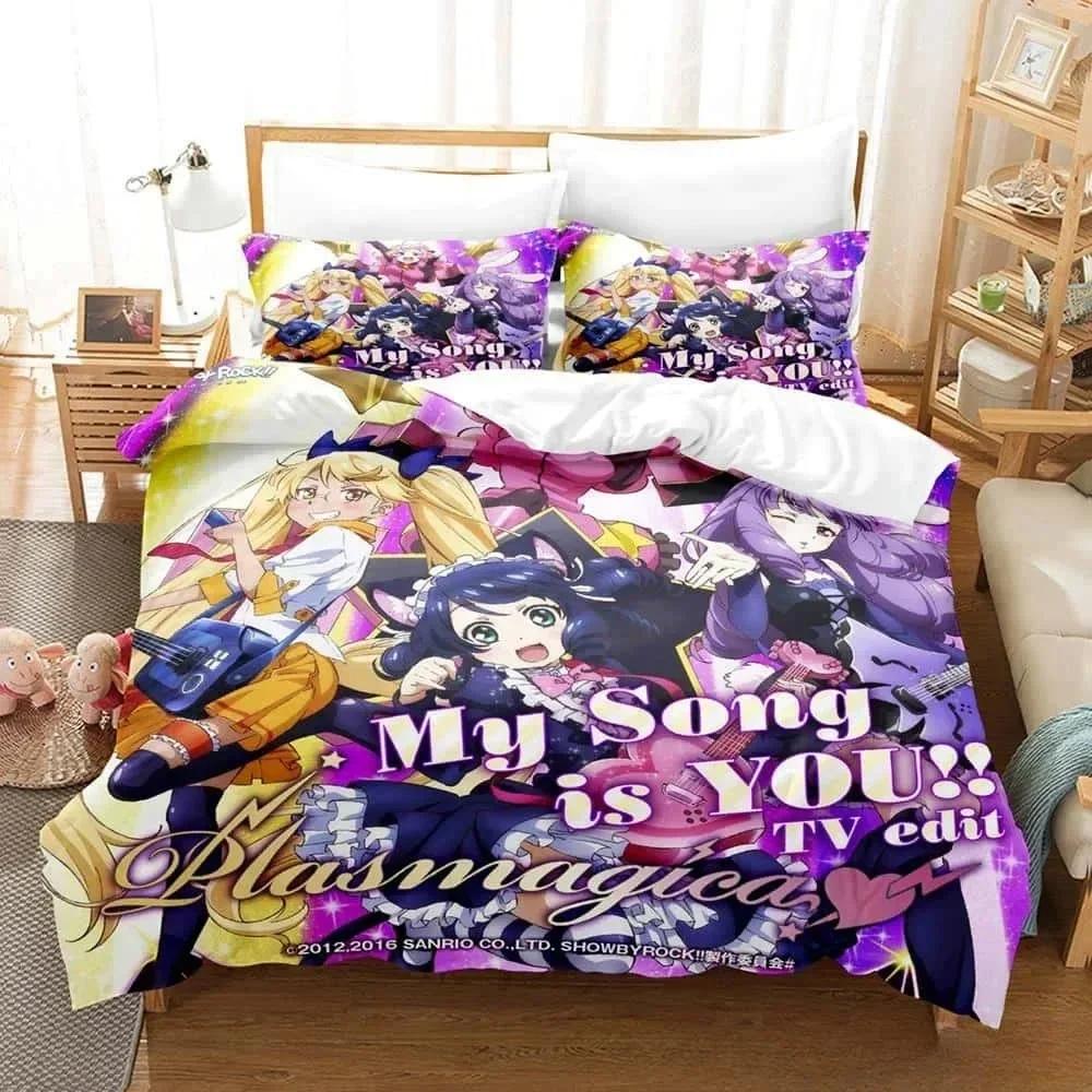 Anime Parure De Lit Bed Show By Rock! Bedding Set Single Twin Full Queen King Size Bed Set Adult Kid Bedroom Duvet Cover Sets