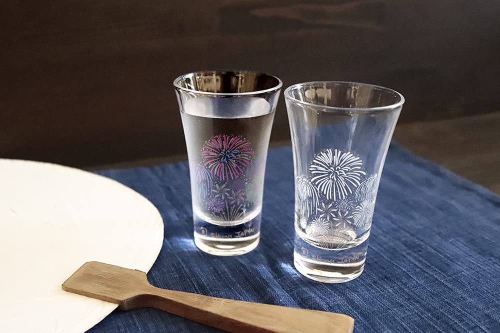 in Marumo Takagi Ceramic Cooling Fireworks Glass Opening Pair Set Cooling Fireworks Boxed Midyear Gift Gift Anniversary Changes with Temperature