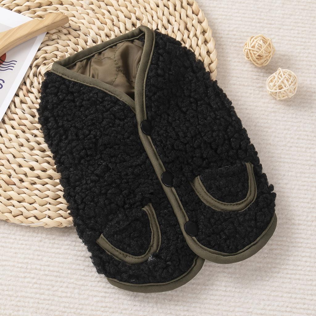 Pet Autumn Lamb Fleece Coat Cute Pocket Vest Dog Warmth Vest Lamb Fleece Coat Pet Jacket Puppy Clothes Christmas Clothes