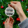 2D Flat "Always My Sister Forever My Friend" Rustic Wooden Sign, Suitable for Wall Decoration, Porch, Room, Villa, Accents Home, Hallway, or Workplace