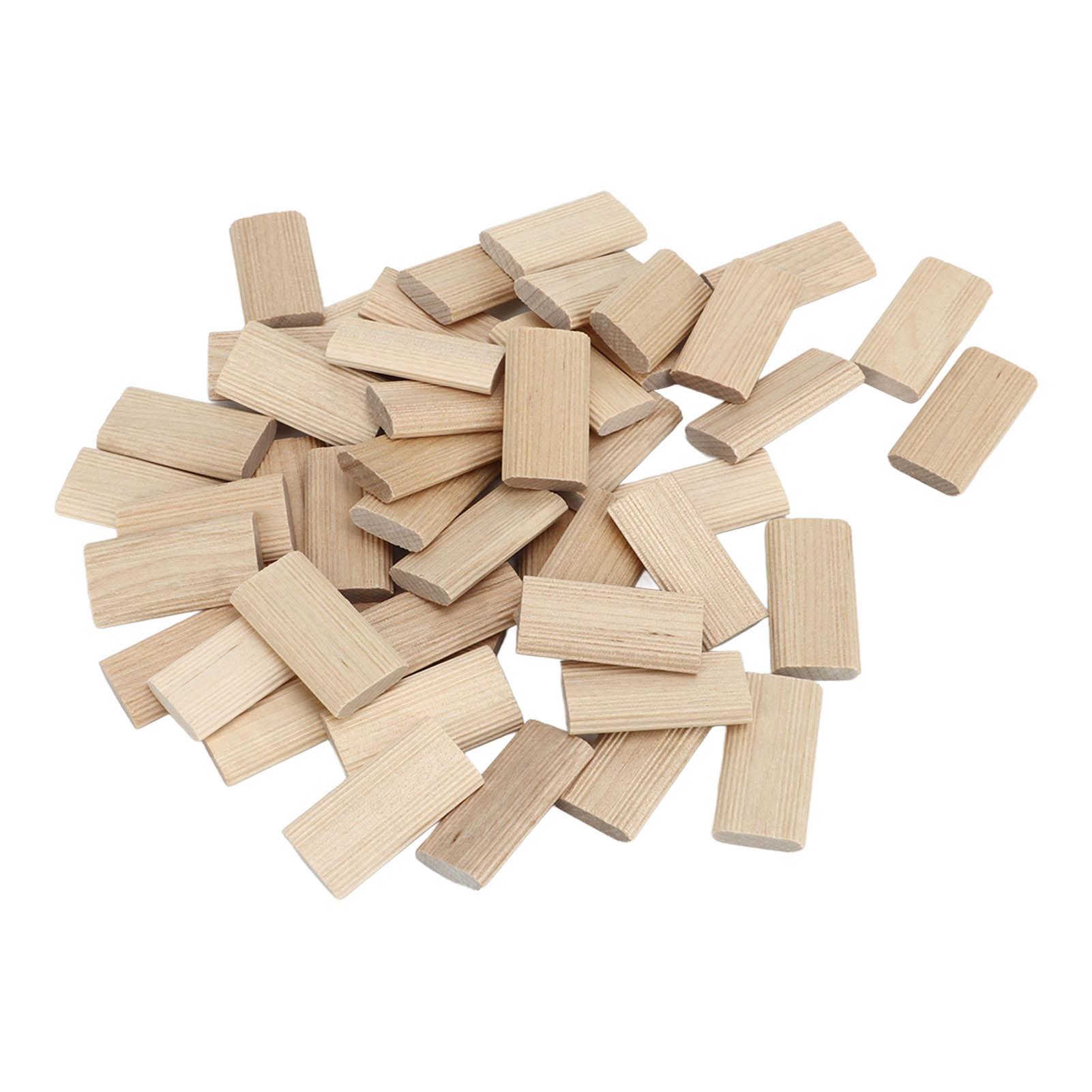 

50Pcs Beech Wood Domino Tenon Stopper for Crafting Woodworking Furniture Splicing Connector
