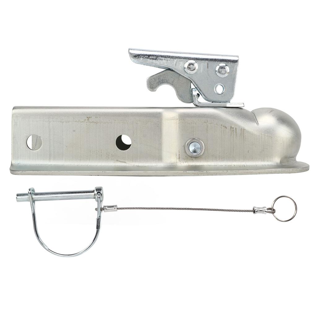 Trailer Tongue Coupler 2in Ball Head 63mm Channel Width 3500lbs Load Capacity Rust Proof for Caravan RV