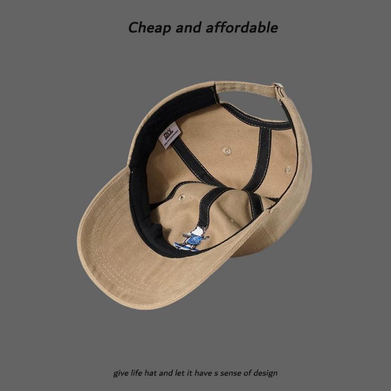 Bear Skateboard Personality Embroidery Cap Women's Versatile Face Small Soft Top Fashion Couple Shade Men's Baseball Cap