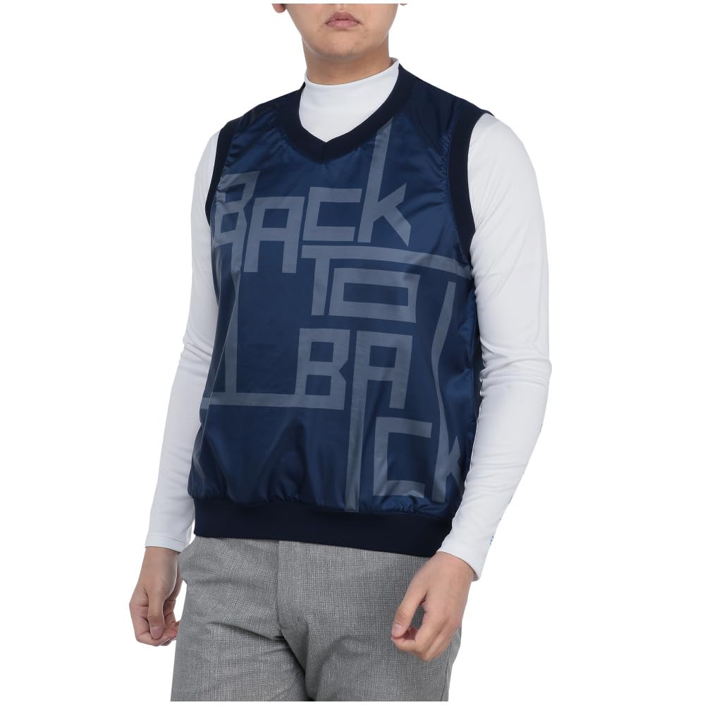 

Mizuno Мужской двусторонний жилет для гольфа темно-синий x серый, 2-сторонний, E2MCB506,