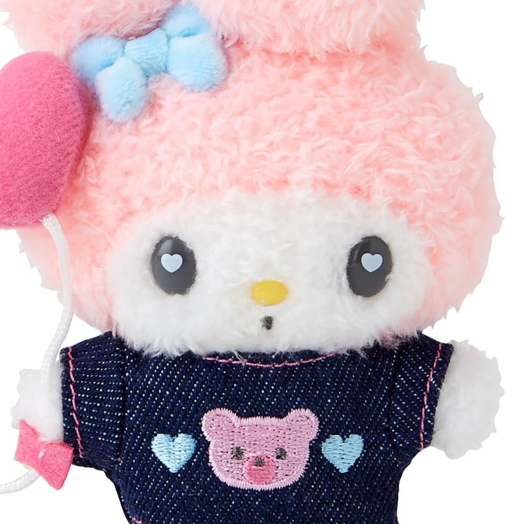Sanrio Mascot Holder My Melody Plush Keychain 181765 (Denim Patch)
