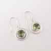Green Amethyst Gemstone 925 Fine Silver Jewelry Handmade Wedding Earrings 1.40" EE-4-42