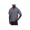 Coach SS24 Printed Single-Breasted Cuban Collar Short Sleeve Shirt Men Shirts Blue C7812-BLU