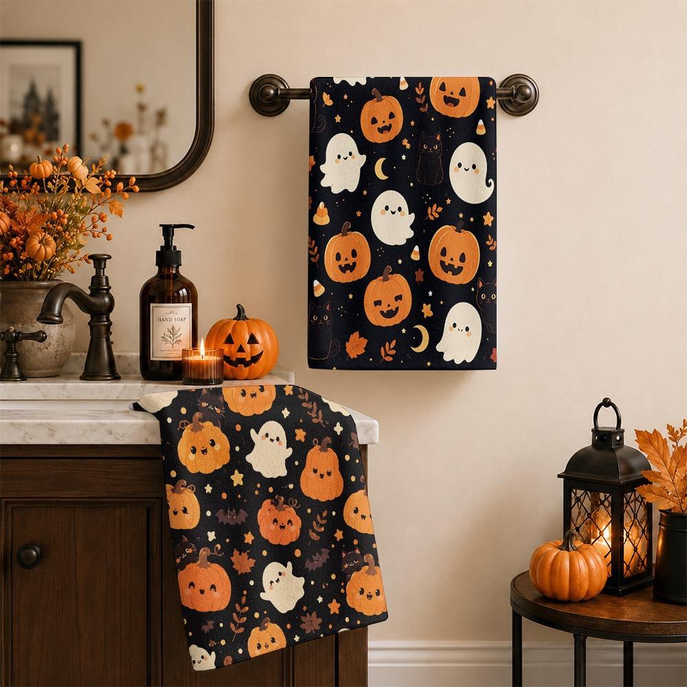 Ghost Pumpkin Halloween Ultra-fine Fiber Home Quick-dry Towel