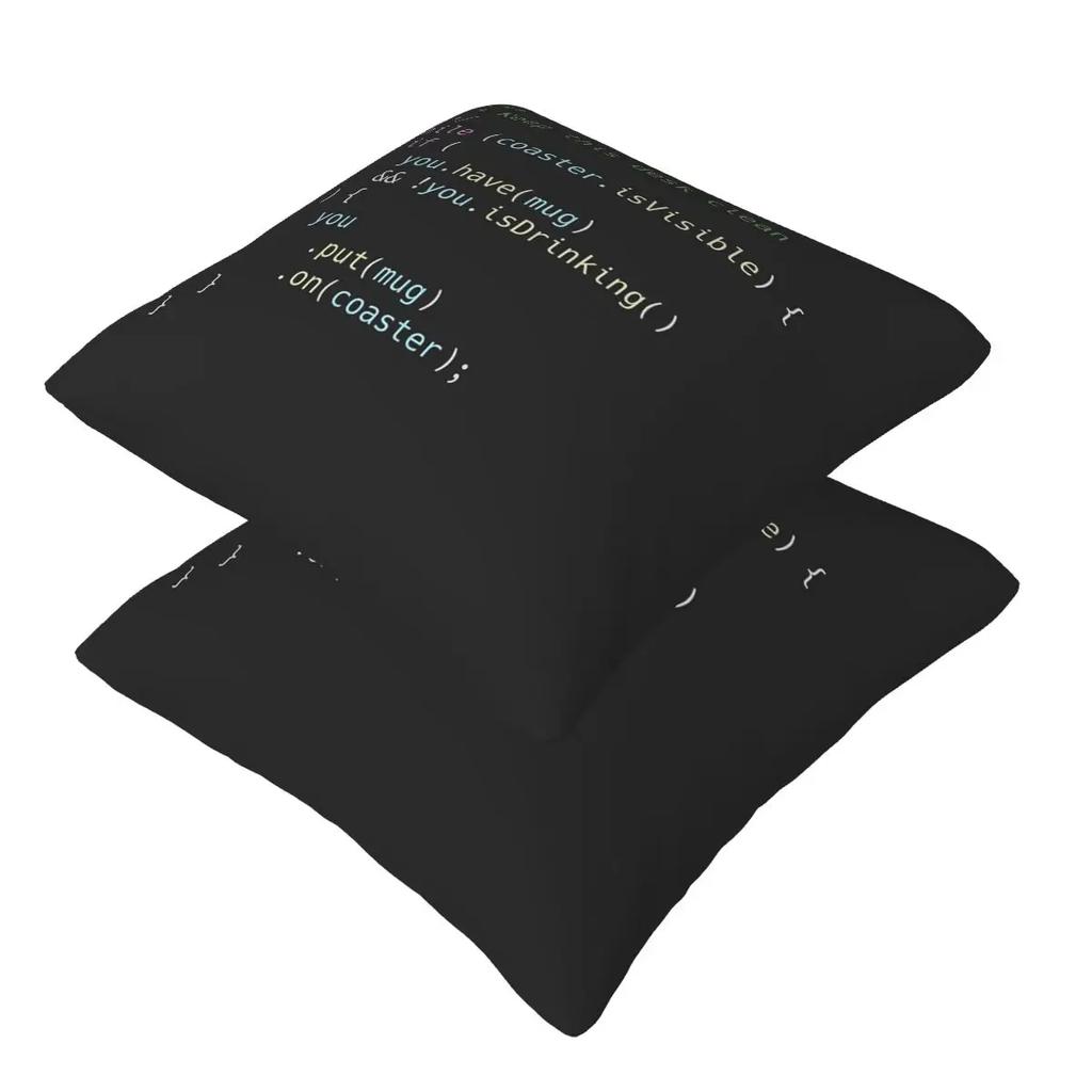 The Perfect Coaster For Programmers 2 Pcs Square Pillowcase Pillow Cover Cushion Throw Pillow For Home Living Room