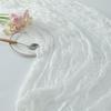 Cheesecloth Table Runner Boho Wrinkle Table Runner Retro Table Runner for Weddings Parties Bridal Shower Home Decor