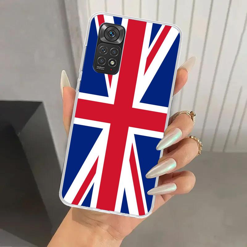 

Union Jack England UK Flag Phone Case for Xiaomi Redmi Note 15 14 14S 13 12S 12 Pro 11S 11 Plus 11T 11E 10S Soft Funda Print She Note 15 Pro Plus