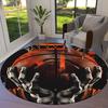 basketball Round Area Rug,Carpet Rug for Living Room Bedroom Sofa Playroom Decor,Non-slip Floor Mat