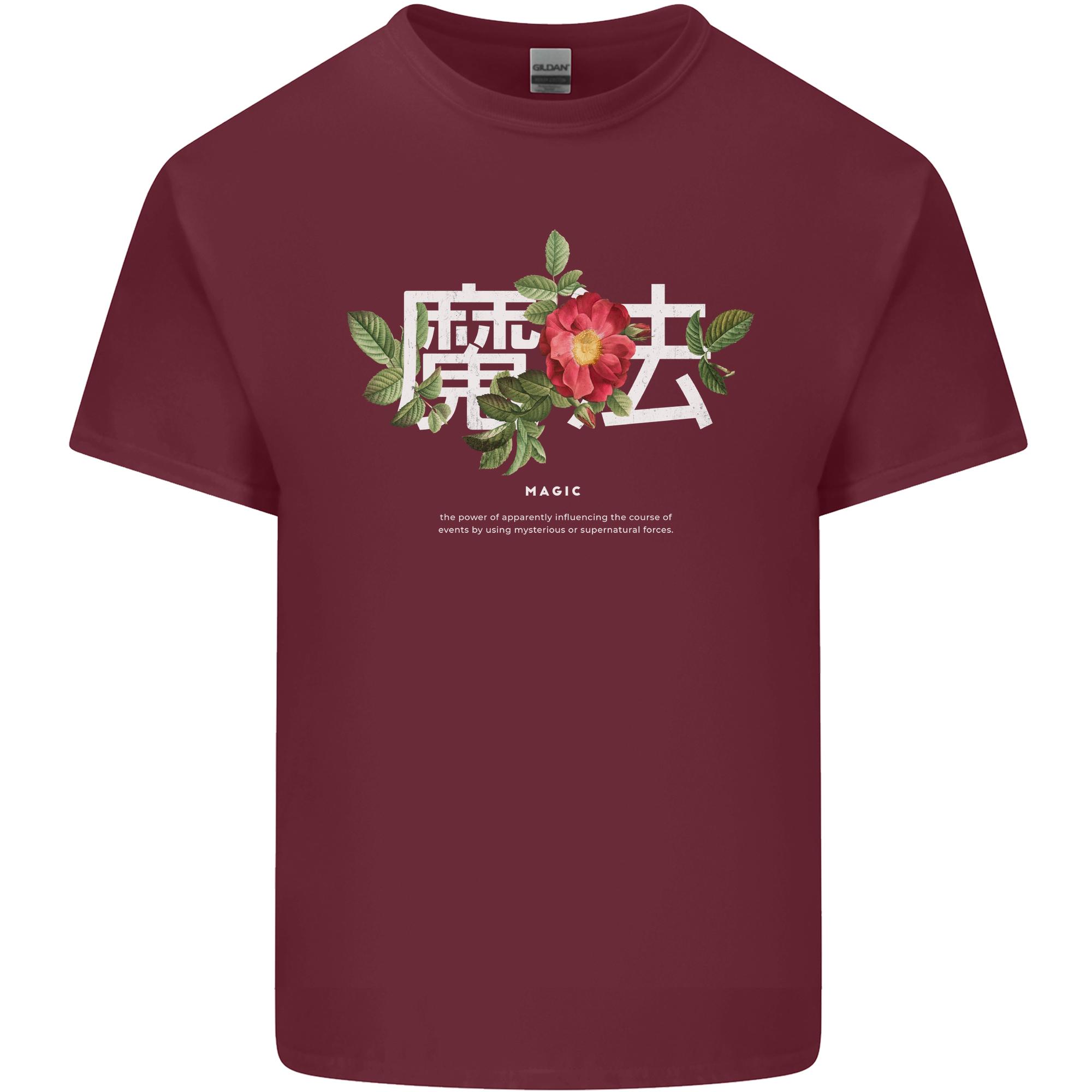 Japanese Flowers Quote Japan Magic Unisexs Light Cotton TShirt S