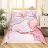 Pink Marble Three-Piece Quilt Cover 3D Digital Printing Bedding Set Bed Cover