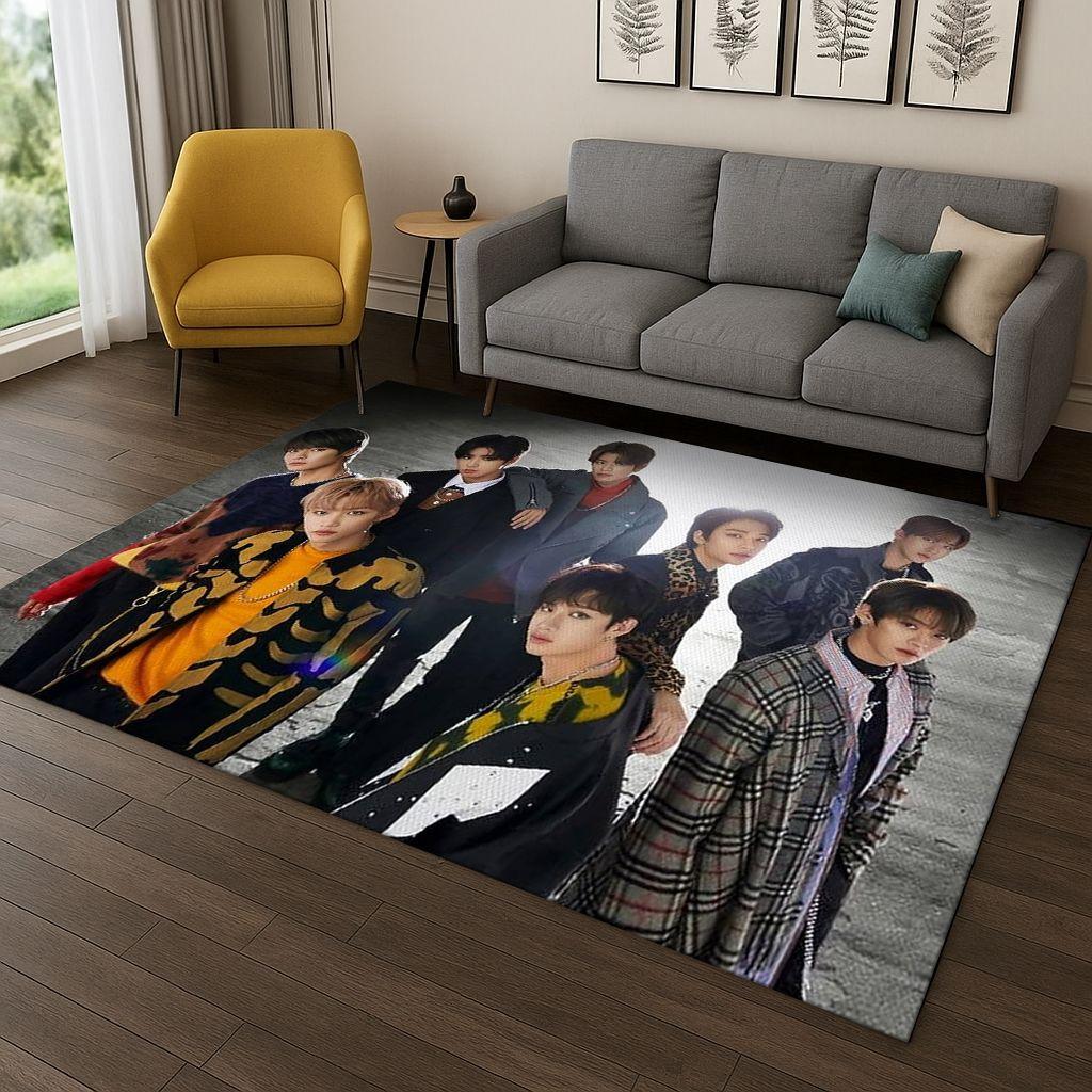 Kpop Star S-Stray Kids Hyunjin Carpet Rug for Bedroom Living Room Sofa Home Doormat Home Decor,Area Rug Non-slip Floor Mat Gift
