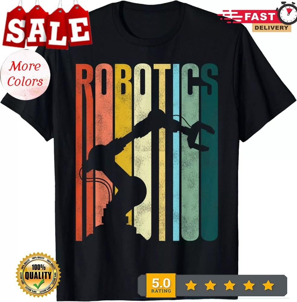 2025/Robot Robotics Engineer Retro Vintage Robotics T-Shirt Unisex T-Shirt XXXL