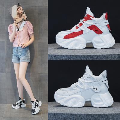 5526 Dad Shoes Women's Spring and Summer New Color Matching Leather Surface Breathable Versatile Sports and Leisure Shoes Women