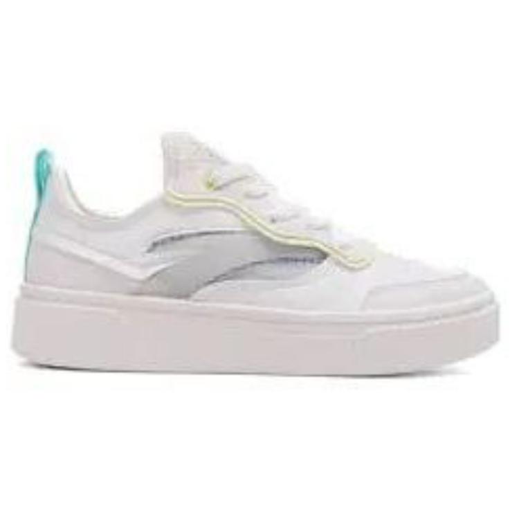 Anta Cushioning Lightweight Balance Low Top Skateboard Shoes Women's White Green 122038063-1