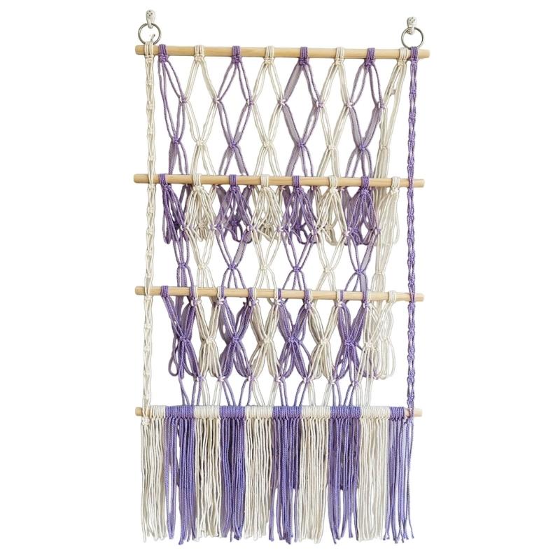 

3 Level Toy Net Storage Rack Efficient Stuffed Animal Storage Hammock Space Saving Plush Toys Macrames Shelf for Kids