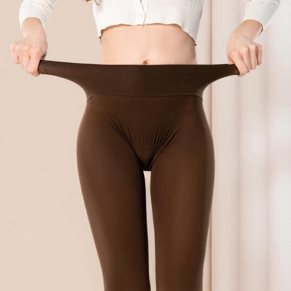 Collant Velour da Donna a Vita Alta Senza Cuciture Spessi a Cavallo Profondo Neri Invisibili Autunno Inverno Sexy Modellanti per Donne