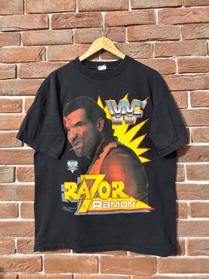 Vintage 90s WWF Razor Ramon Shirt RIP Worstelen Grail WWE M Zwart Unisex T-shirt