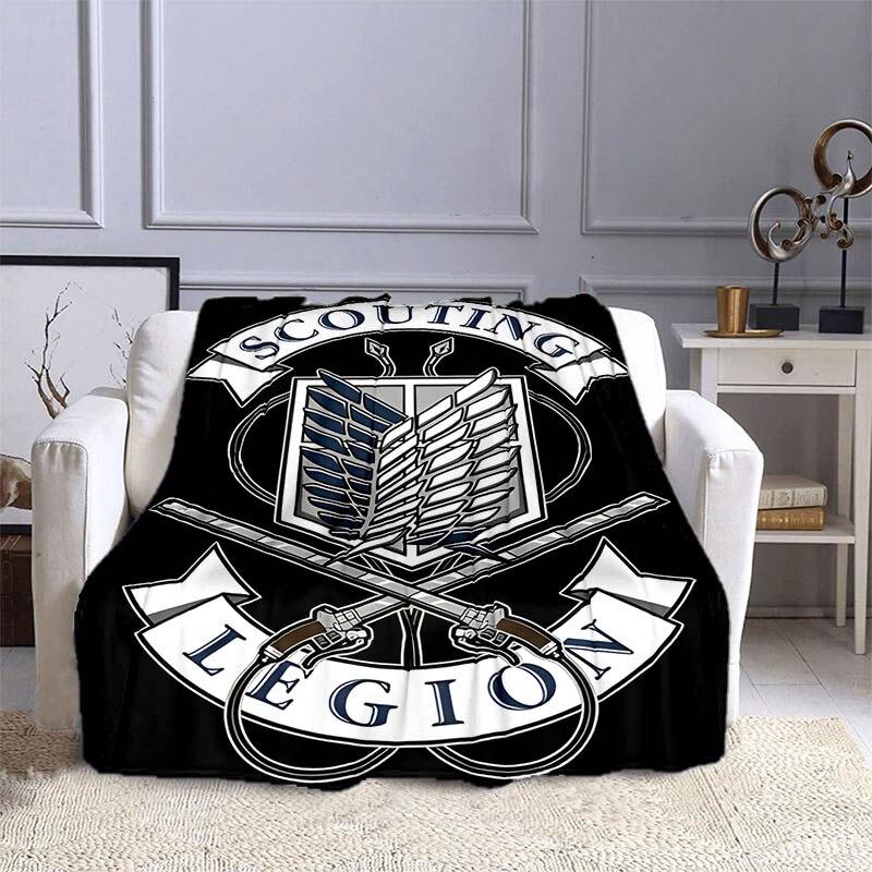 Attack On Titan Wings of Liberty Anime Blanket Soft Cozy Blanket Flannel Blanket Kids Blanket Home Travel Blanket Gift