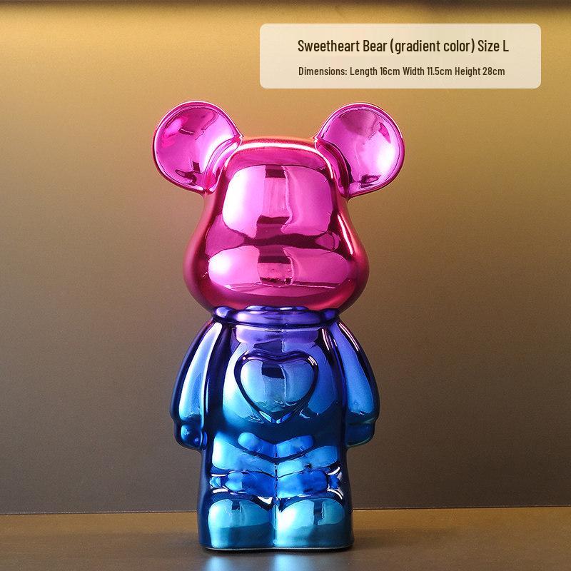 Light Luxury Violent Bear Ornament for TV Cabinet or Living Room Decor