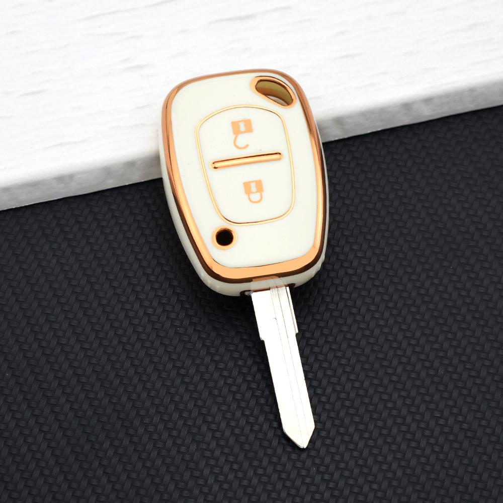 

Car Key Case For Renault Kangoo Movano Vauxhall Trafic Opel Vivaro - 2 Buttons TPU Anti-Scratch Protective Cover With Key Chain