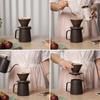 2-piece Porcelain Hand-pour Coffee Maker Set with Cups, Hand-pour Cone Drip Coffee Maker, Microwave-safe and Dishwasher-safe