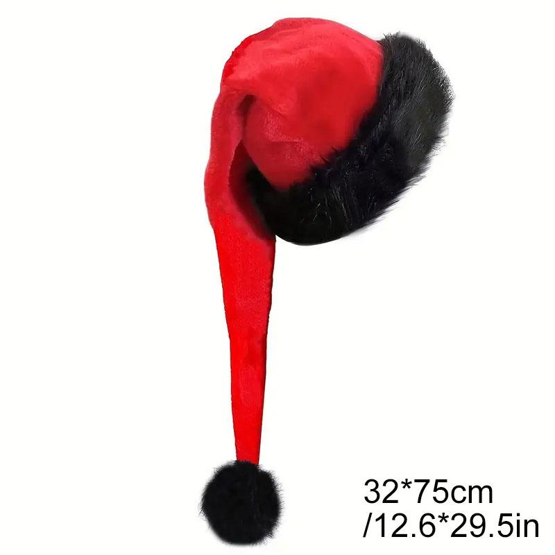 1pc Velvet Party Cosplay Decorative Long Soft Caps Comfortable Christmas Hats Santa Claus