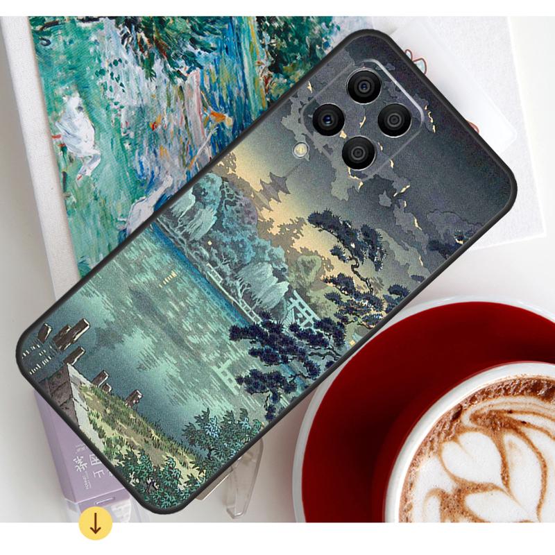 Japanese Style Ukiyo-e Art Case For Samsung Galaxy M54 M23 M20 M32 M52 M56 M16 M36 M34 M14 M35 M55 M15 M11 M31 M13 M53