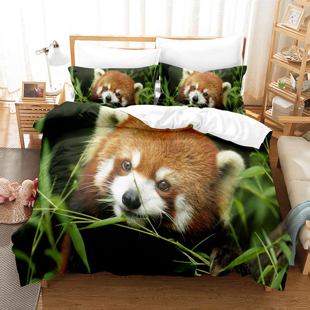 3D The Lesser Panda Bedding Sets Duvet Cover Set With Pillowcase Twin Full Queen King Bedclothes Bed Linen