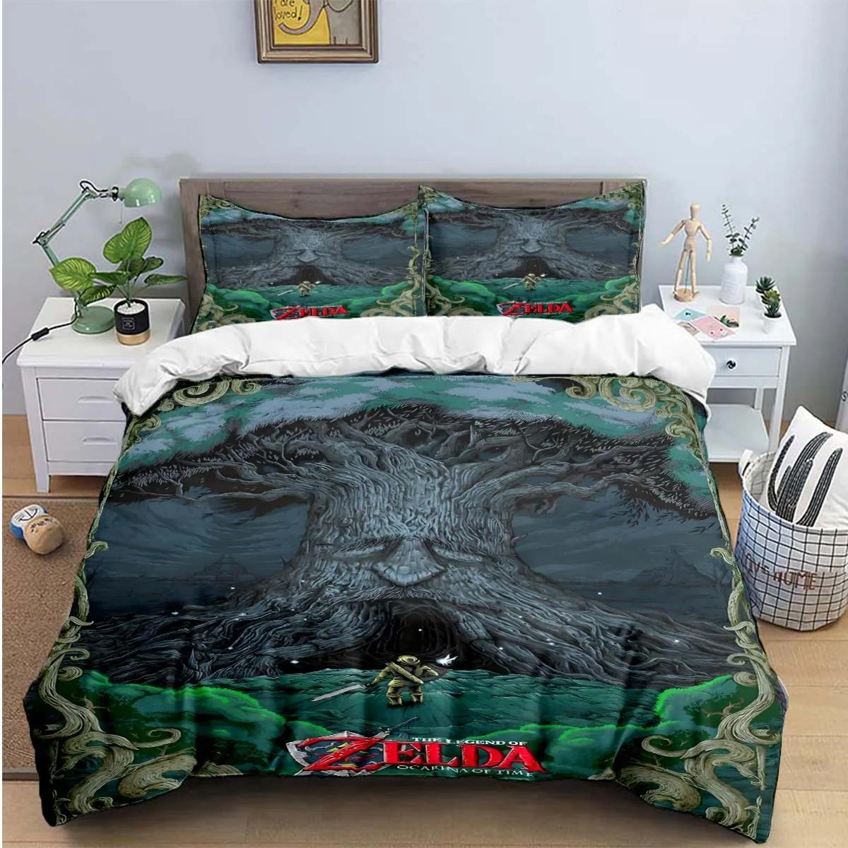 

Exquisite Game Z-Zelda Printed Bedding Sets Exquisite Set Duvet Cover Bed Comforter Set Bedding Set Luxury Gift Home Textiles AU Single(140*210cm)3pcs