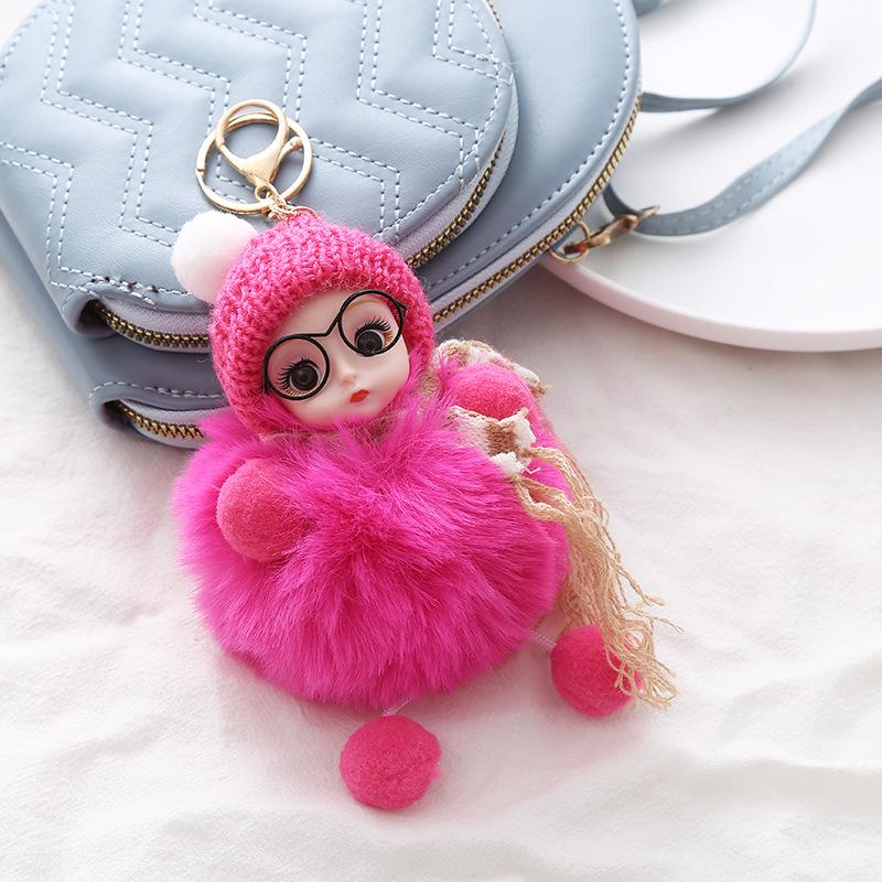 Internet Celebrity Scarf Doll Keychain Plush Pendant: Unisex Bag Charm & Birthday Gift